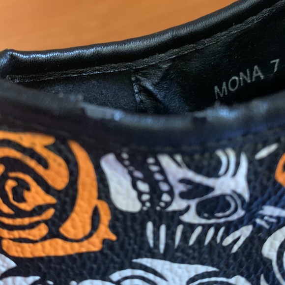 REDKISS  Mona Skulls & Roses Chunky Spike High Heel Platform - Picture 10 of 12